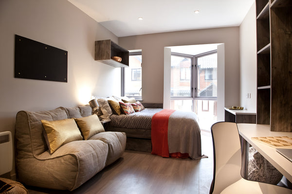 Twin Couch in Eco Weave in bedroom