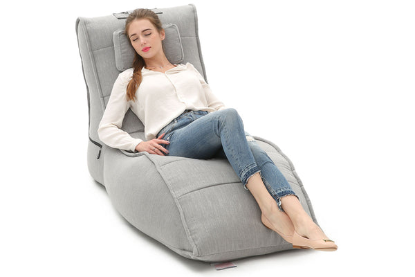 Avatar Lounger (with Headrest) Bean Bag in Keystone Grey (Indoor)