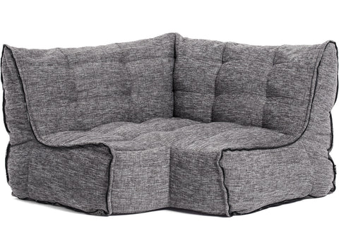 Link Corner Bean Bag in Luscious Grey