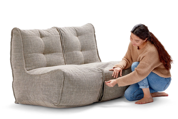 Twin Couch Bean Bags in Eco Weave