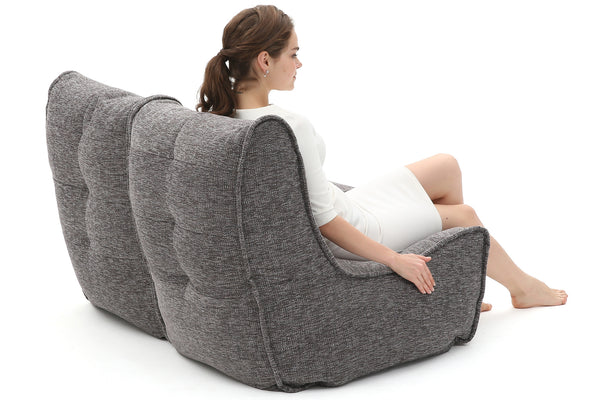 Twin Couch Bean Bags in Luscious Grey