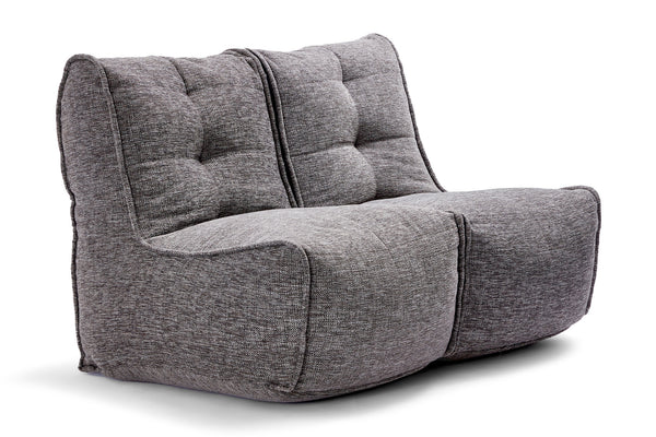 Twin Couch Bean Bags in Luscious Grey