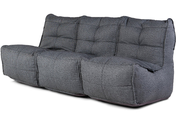 MOD 3 Movie Couch Bean Bags in Titanium Weave (Easy-Clean, Pet-Friendly, In/Outdoor)