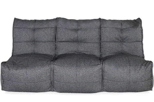 MOD 3 Movie Couch Bean Bags in Titanium Weave (Easy-Clean, Pet-Friendly, In/Outdoor)