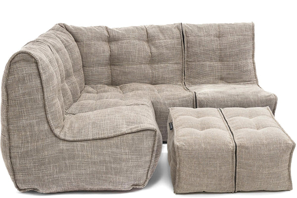 MOD 4 Corner Deluxe Bean Bags in Eco Weave