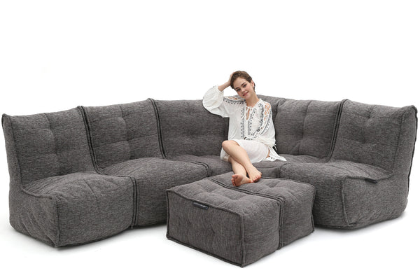 MOD 5 Living Lounge Bean Bags in Luscious Grey