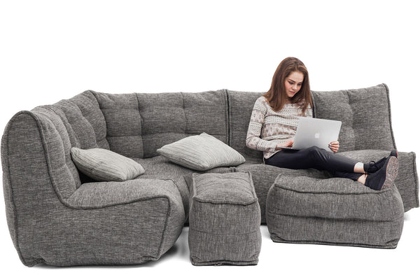 MOD 5 Living Lounge Bean Bags in Luscious Grey