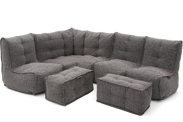 MOD 5 Living Lounge Bean Bags in Luscious Grey