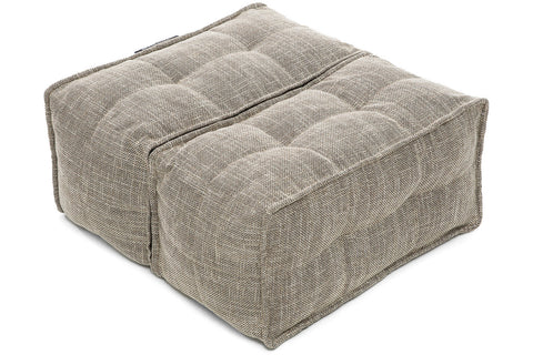Twin Ottoman Bean Bags in Eco Weave
