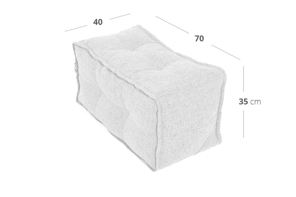 Twin Ottoman Link Middle Bean Bag in Eco Weave