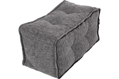 Twin Ottoman Link Middle Bean Bag in Luscious Grey