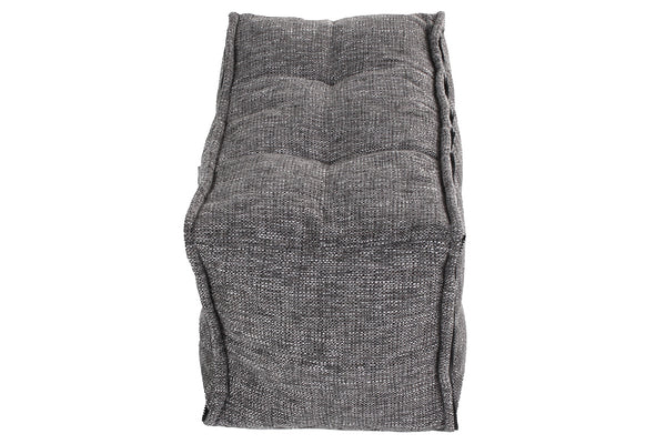 Twin Ottoman Link Middle Bean Bag in Luscious Grey