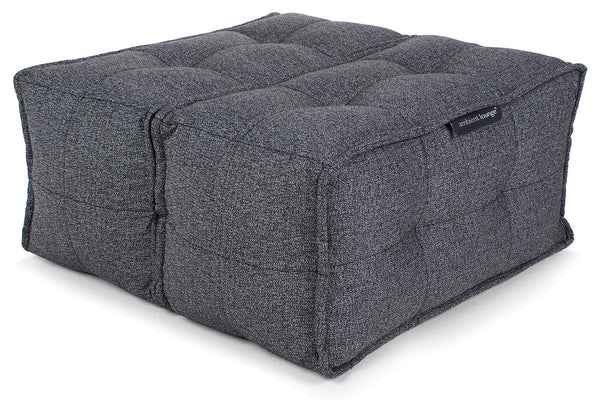 Twin Ottoman Bean Bags in Titanium Weave