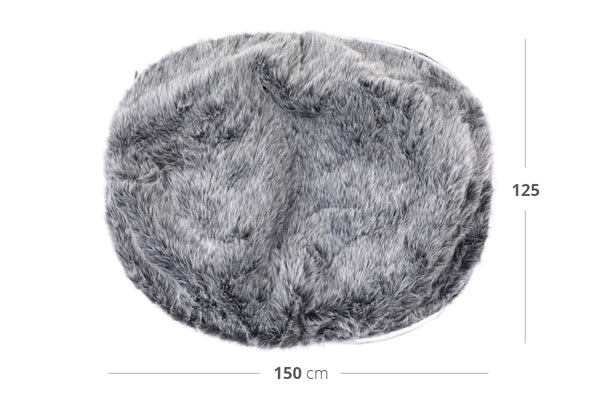 Spare Luxury Faux Fur Top in Wolf Grey - XXL