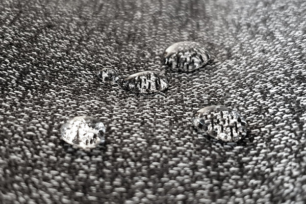 Twin Ottoman Bean Bags in Titanium Weave (Easy-Clean, Pet-Friendly, In/Outdoor)