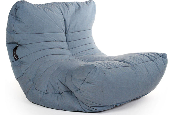 Acoustic Sofa Bean Bag in Atlantic Denim (Easy-Clean, Pet-Friendly, In/Outdoor)