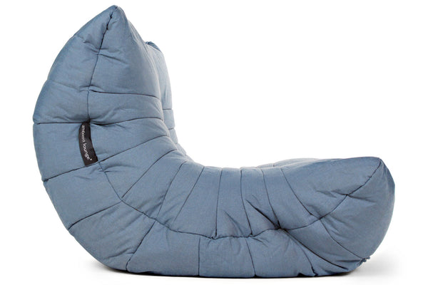 Acoustic Sofa Bean Bag in Atlantic Denim (Easy-Clean, Pet-Friendly, In/Outdoor)