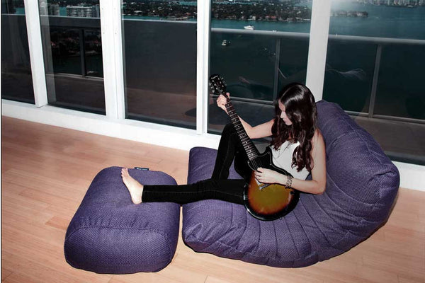 Acoustic Sofa Bean Bag in Aubergine Dream (Indoor)