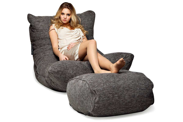 Ottoman Bean Bag in Luscious Grey (Indoor)