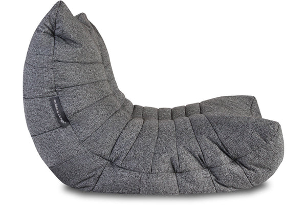 Acoustic Sofa Bean Bag in Titanium Weave (Easy-Clean, Pet-Friendly, In/Outdoor)