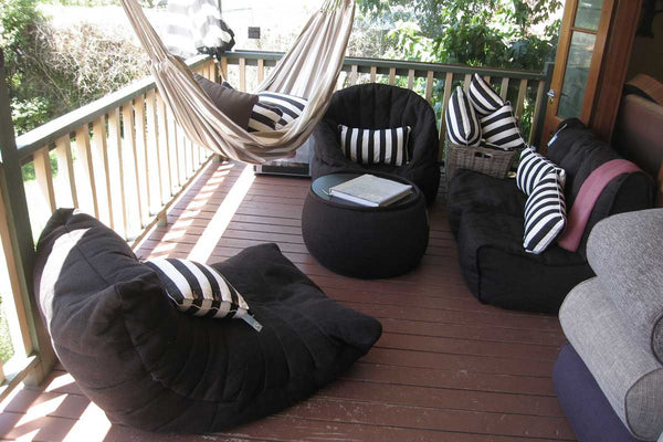 Butterfly Sofa Bean Bag in Black Sapphire (Indoor)