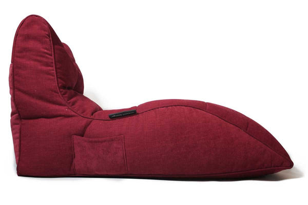 Avatar Lounger (with Headrest) Bean Bag in Wildberry Deluxe (Indoor)