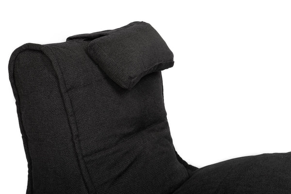 Avatar Lounger (with Headrest) Bean Bag in Black Sapphire (Indoor)