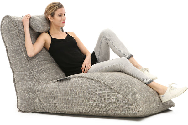 Avatar Lounger (with Headrest) Bean Bag in Eco Weave (Indoor)
