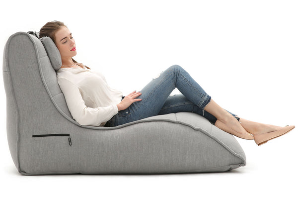 Avatar Lounger (with Headrest) Bean Bag in Keystone Grey (Indoor)