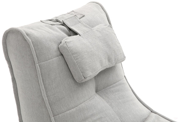 Avatar Lounger (with Headrest) Bean Bag in Keystone Grey (Indoor)