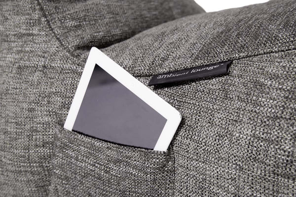 Avatar Lounger (with Headrest) Bean Bag in Luscious Grey (Indoor)