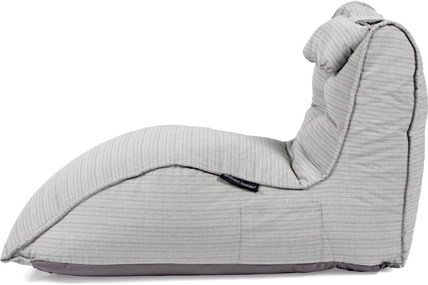 Avatar Lounger (with Headrest) Bean Bag in Silverline (Easy-Clean, Pet-Friendly, In/Outdoor)