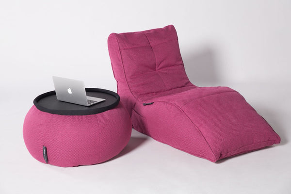 Avatar Lounger (with Headrest) Bean Bag in Sakura Pink (Indoor)