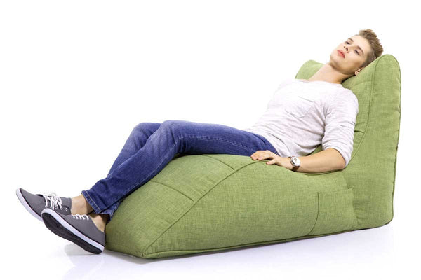 Avatar Lounger (with Headrest) Bean Bag in Lime Citrus (Indoor)