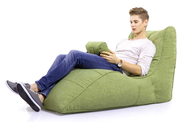 Avatar Lounger (with Headrest) Bean Bag in Lime Citrus (Indoor)