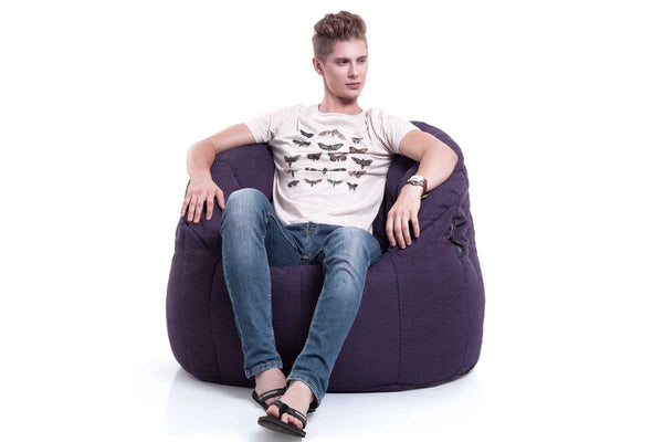 Butterfly Sofa Bean Bag in Aubergine Dream (Indoor)