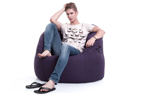 Butterfly Sofa Bean Bag in Aubergine Dream (Indoor)