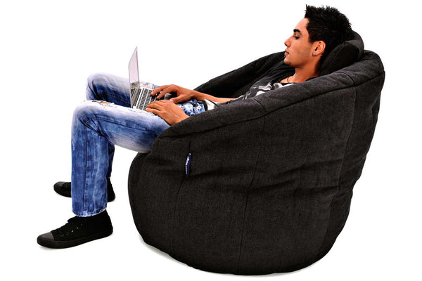 Butterfly Sofa Bean Bag in Black Sapphire (Indoor)