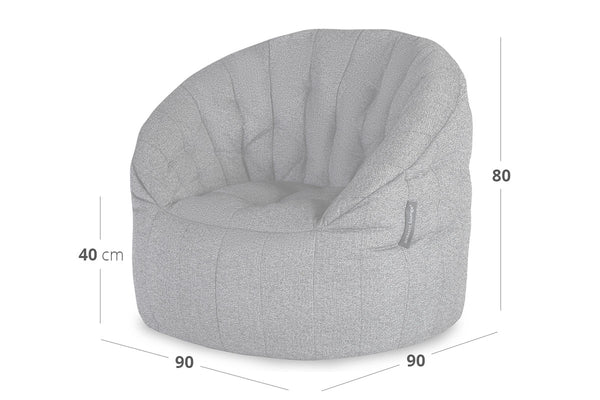 Butterfly Sofa Bean Bag in Atlantic Denim (Easy-Clean, Pet-Friendly, In/Outdoor)