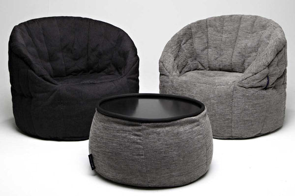 Butterfly Sofa Bean Bag in Black Sapphire (Indoor)