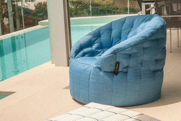 Butterfly Sofa Bean Bag in Oceana (Easy-Clean, Pet-Friendly, In/Outdoor)
