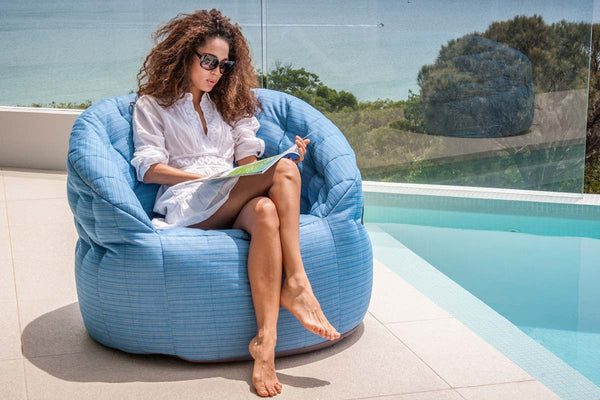 Butterfly Sofa Bean Bag in Oceana (Easy-Clean, Pet-Friendly, In/Outdoor)