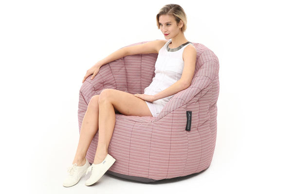 Butterfly Sofa Bean Bag in Raspberry Polo (Easy-Clean, Pet-Friendly, In/Outdoor)