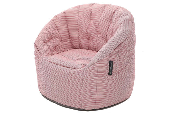 Butterfly Sofa Bean Bag in Raspberry Polo (Easy-Clean, Pet-Friendly, In/Outdoor)