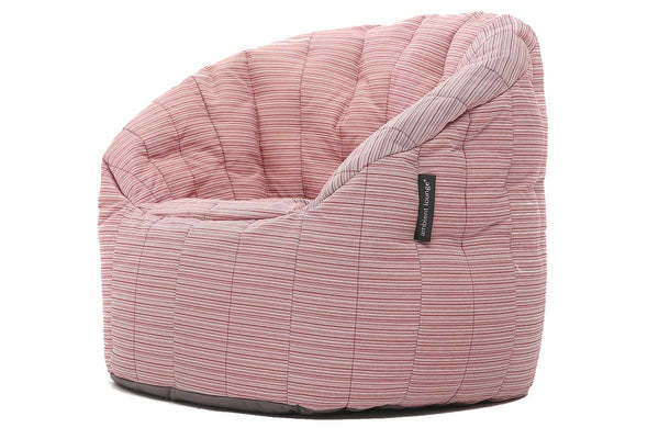 Butterfly Sofa Bean Bag in Raspberry Polo (Easy-Clean, Pet-Friendly, In/Outdoor)