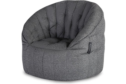 Butterfly Sofa Bean Bag in Titanium Weave (In/Outdoor)