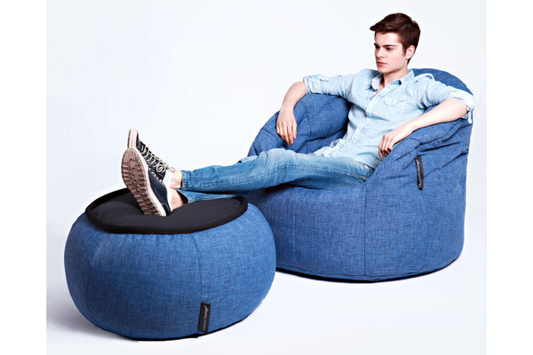 Butterfly Sofa Bean Bag in Blue Jazz (Indoor)