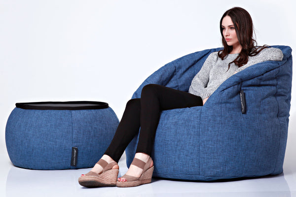 Butterfly Sofa Bean Bag in Blue Jazz (Indoor)