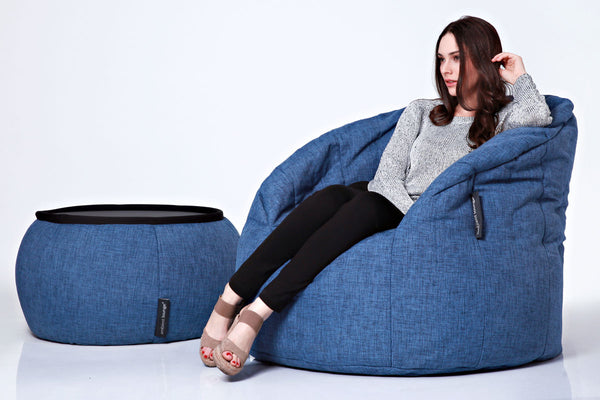 Butterfly Sofa Bean Bag in Blue Jazz (Indoor)