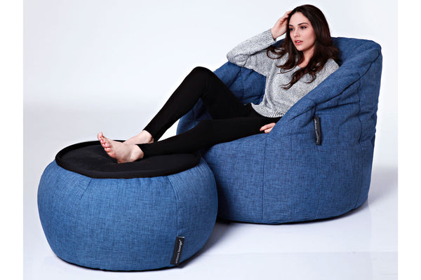 Butterfly Sofa Bean Bag in Blue Jazz (Indoor)
